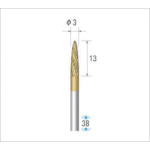 【ポイント10倍】ナカニシ チタンコート超硬カッター 砲弾(ダブルカット)刃径3mm 刃長12.7mm 21242 【DIY 工具 TRUSCO トラスコ 】【おしゃれ おすすめ】[CB99]