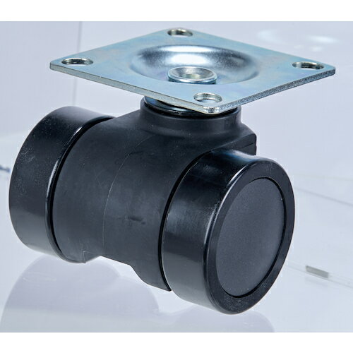 【ポイント10倍】トラスコ中山(株) TRUSCO プレート式重荷重用低床型 双輪キャスターダブルベアリング ..