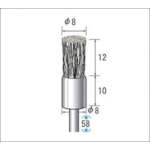 【ポイント10倍】ナカニシ 硬鋼ワイヤーブラシ 10本入 エンド型 φ8×12×軸φ3 線φ0.1 50546 【DIY 工具 TRUSCO トラスコ 】【おしゃれ おすすめ】[CB99]