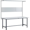 【ポイント10倍】トラスコ中山(株) TRUSCO 軽荷重作業台(300kg)AE型 1800X900XH1948(全高) ツールハンガーフルセット付 ダークグ...
