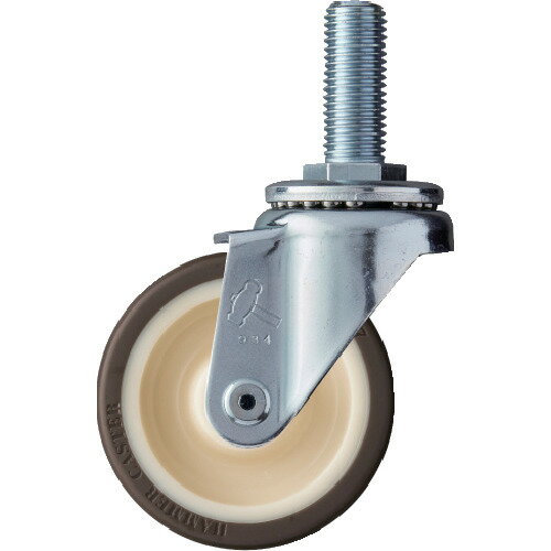 【ポイント10倍】ハンマー ねじ込み式旋回式ウレタンキャスター(ナイロンホイール・ボールベアリング)7..