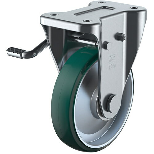 【ポイント10倍】ユーエイ プレート式 固定 キャスター ウレタン 車輪径100mm ストッパー付き Jタイプ KB(L)型 取付寸法80×45 UWKB-100L 【DIY 工具 TRUSCO トラスコ 】【おしゃれ おすすめ】[CB99]