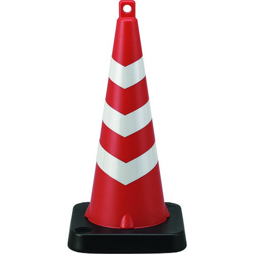 【ポイント10倍】緑十字 カラーコーン(注水式ウエイトタイプ) 赤/白反射シート ガードコーン-RH 高さ75..