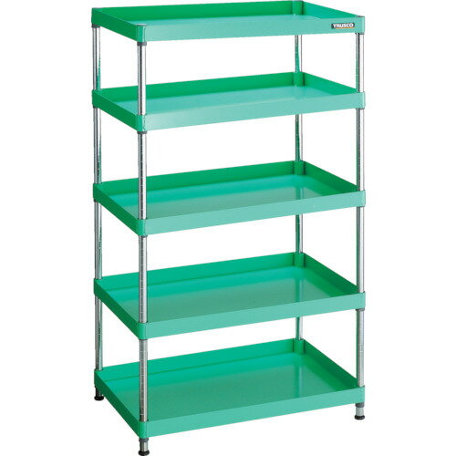 【ポイント10倍】トラスコ中山(株) TRUSCO スチールラック フェニックスワゴンラック型 抗菌750X500 5..