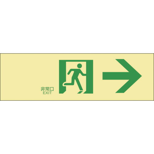 【ポイント10倍】緑十字 高輝度蓄光避難誘導ステッカー標識 非常口→ 蓄光LE-1901 100×300mm 071901 【DIY 工具 TRUSCO トラスコ 】【おしゃれ おすすめ】[CB99] kaientai-10595166 買援隊 パッケージ画像
