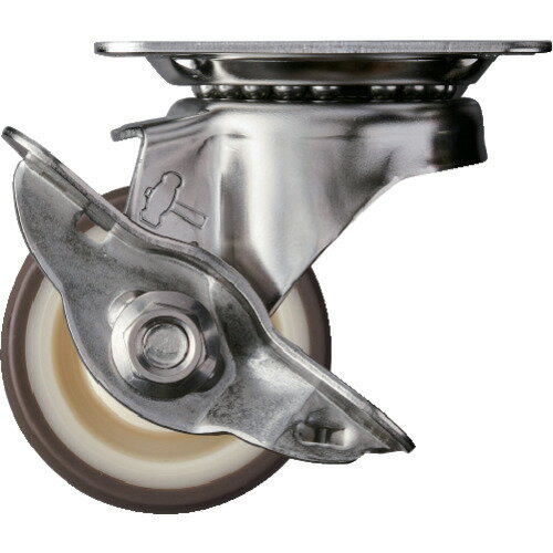 【ポイント10倍】ハンマー Sシリーズオールステンレス 旋回式ウレタン車輪(ローラーベアリング)50mm ス..