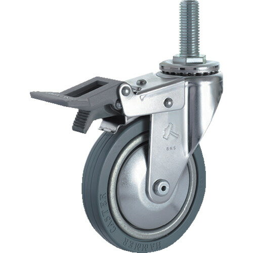 【ポイント10倍】ハンマー ねじ込み旋回式ゴム車輪 100mm トータルロック 915EA-PR100 【DIY 工具 TRUS..