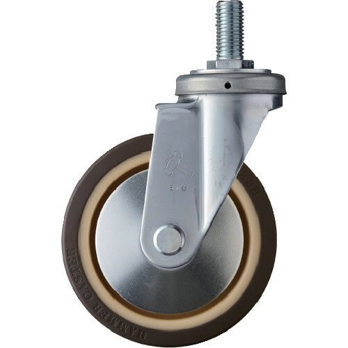 【ポイント10倍】ハンマー ねじ込み式旋回式ウレタンキャスター(ナイロンホイール・ボールベアリング)1..