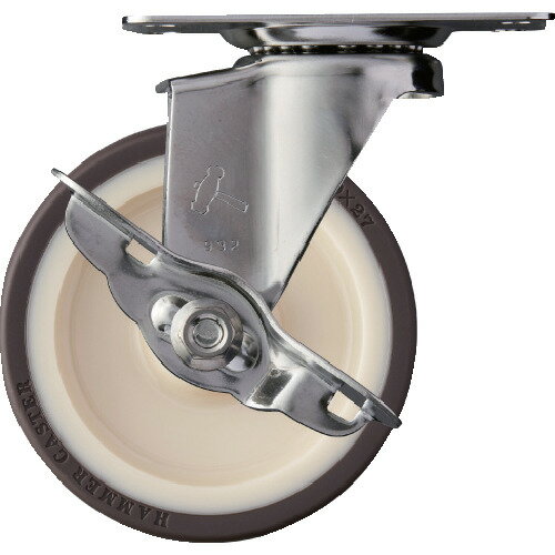 【ポイント10倍】ハンマー Eシリーズオールステンレス 旋回式ウレタン車輪(ローラーベアリング)100mm ..