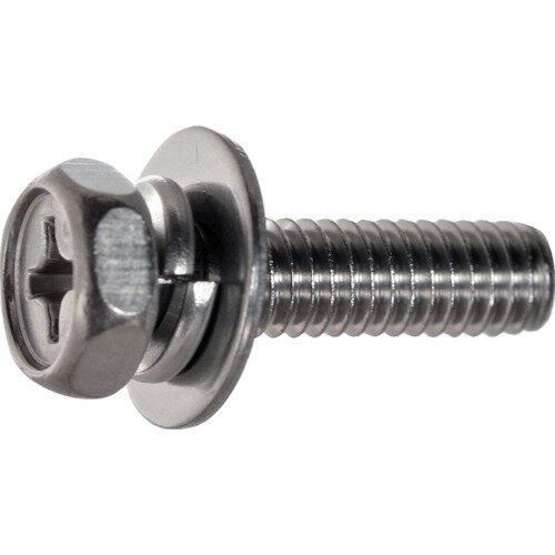 【ポイント10倍】トラスコ中山(株) TRUSCO 座金・バネ座金組込十字穴付ボルト(ステンレス) P=3 M4×8 27..