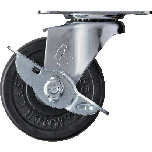 【ポイント10倍】ハンマー Eシリーズ旋回式ゴム車輪 65mm ストッパー付 415E-R65 【DIY 工具 TRUSCO ト..