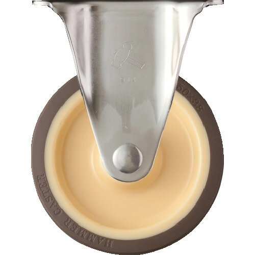 【ポイント10倍】ハンマー Sシリーズオールステンレス 固定式ウレタン車輪(ローラーベアリング)150mm 3..