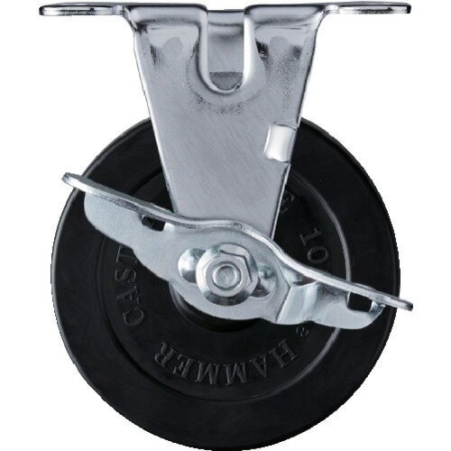 【ポイント10倍】ハンマー Eシリーズ固定式ゴム車輪 100mm ストッパー付 415ER-R100 【DIY 工具 TRUSCO..