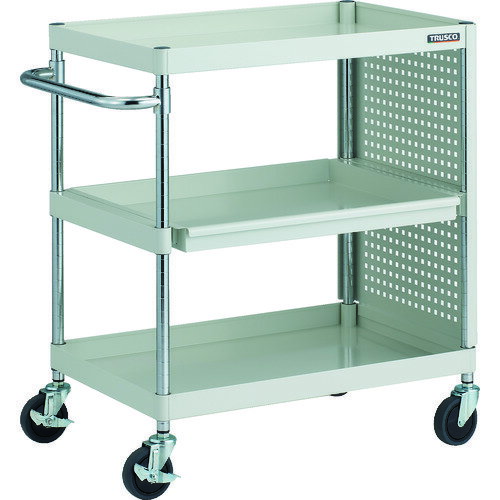 【ポイント10倍】トラスコ中山(株) TRUSCO ツールワゴン フェニックスワゴン 抗菌 省音 750X500 スライ..