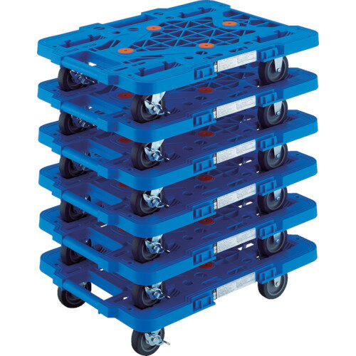 Rakuten - 【ポイント10倍】トラスコ中山(株) TRUSCO まとめ買い 樹脂製平台車 ルートバン MPK-500S-B 6台セット MPK-500S-B-M6 【DIY 工具 TRUSCO トラスコ 】【おしゃれ おすすめ】[CB99]