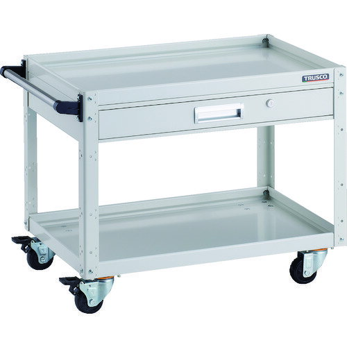 【ポイント10倍】トラスコ中山(株) TRUSCO ツールワゴン イーグルワゴン 750X500 引出付 4輪自在 ホワ..