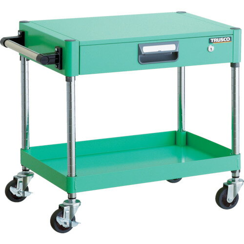 【ポイント10倍】トラスコ中山(株) TRUSCO ツールワゴン フェニックスワゴン 省音 600X400 薄型1段引出..