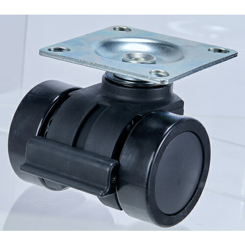 【ポイント10倍】トラスコ中山(株) TRUSCO プレート式重荷重用低床型 双輪キャスターダブルベアリング ..