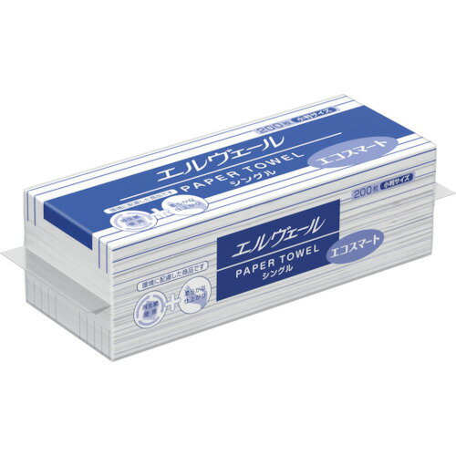 【ポイント10倍】(株)EBS エリエール エルヴェールペーパータオル エコスマート200枚小判 21000698 【D..