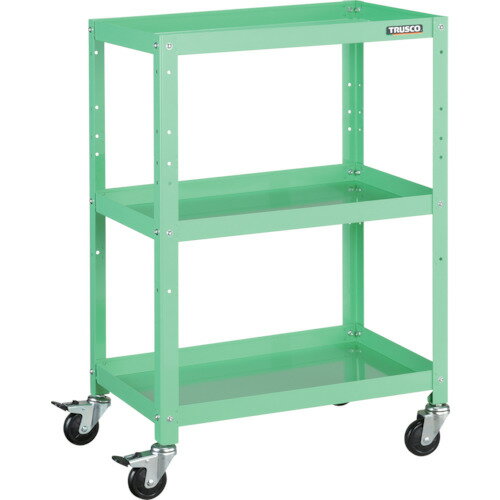 納期について：メーカー直送品(代引き不可)【DIY 工具 ツール トラスコ中山 オレンジブック TRUSCO 工事book トラスコ 】メーカー名：トラスコ中山(株)【 特長 】・車輪と共に車軸もロックするダブルロック仕様のキャスターです。・棚板の組付けは、内側にフランジ付ナットを使用しているため、外側から六角レンチで締め付けることで組み立てが可能です。 仕様品名　　TRUSCO ツールワゴン ラビットワゴン 600X400 ゴム車輪 ヤンググリーン品番　　RBW-963_YG最大積載量(kg/台)　　150均等積載量(kg/段)　　50色　　ヤンググリーン間口(mm)　　600奥行(mm)　　400高さ(mm)　　880段数(段)　　3キャスター径(mm)　　75棚板　　こぼれ止め付き棚板(裏表両用)キャスター　　自在式 75mm(2個) 自在式(Wストッパー付) 75mm(2個)棚板こぼれ止め高さ　　40mm【 材質／仕上 】棚板:スチール(焼き付け塗装)/支柱:スチール(焼き付け塗装)/キャスター金具:スチール(クロムメッキ仕上げ)/車輪:ゴム質量　　11.1kg【 注意 】●「最大積載量」とは、各棚板の表面に均一に荷重をかけた場合に、耐えられる重さの合計をいいます。●「均等積載量」とは、棚板の表面に均一に荷重をかけた場合に、耐えられる重さをいいます。&nbsp;　