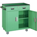 【ポイント10倍】トラスコ中山(株) TRUSCO ツールワゴン 800X500XH880 引出・扉付 ヤンググリーン NTS-504N-YG 【DIY 工具 ...