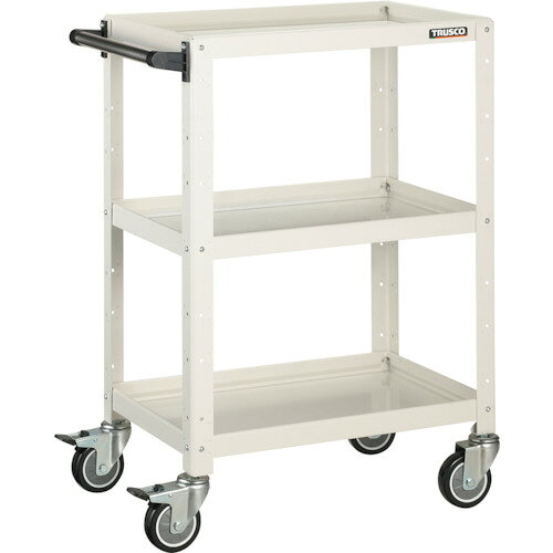納期について：メーカー直送品(代引き不可)【DIY 工具 ツール トラスコ中山 オレンジブック TRUSCO 工事book トラスコ 】メーカー名：トラスコ中山(株)【 特長 】・車輪と共に車軸もロックするダブルロック仕様のキャスターです。・アングル支柱に突起を出し、棚板を固定することにより縦横のゆれを軽減します。・棚板は皿型・フラット型の表裏両面使用できます。・棚板の組付けは、内側にフランジ付ナットを使用しているため、外側から六角レンチで締め付けることで組み立てが可能です。【 用途 】・工場内の運搬作業や、ピッキング作業に、またライン作業における工具置き台、部品、商品の仮置きに。 仕様品名　　TRUSCO ツールワゴン バーディワゴン 600X400XH880 ウレタン車輪 ホワイト品番　　BDW-963U-W最大積載量(kg/台)　　200均等積載量(kg/段)　　120色　　ホワイト間口(mm)　　679奥行(mm)　　400高さ(mm)　　880段数(段)　　3キャスター径(mm)　　100こぼれ止め高さ(mm)　　40棚板　　こぼれ止め付棚板(表裏両用)キャスター　　自在式(Wストッパー付) 100mm(2個) 自在式 100mm(2個)特許第4866138号登録商品【 材質／仕上 】本体:スチール/キャスター金具:スチール/車輪:ウレタン質量　　16.24kgJANコード　　4989999574340【 注意 】●「最大積載量」とは、各棚板の表面に均一に荷重をかけた場合に、耐えられる重さの合計をいいます。●「均等積載量」とは、棚板の表面に均一に荷重をかけた場合に、耐えられる重さをいいます。&nbsp;　