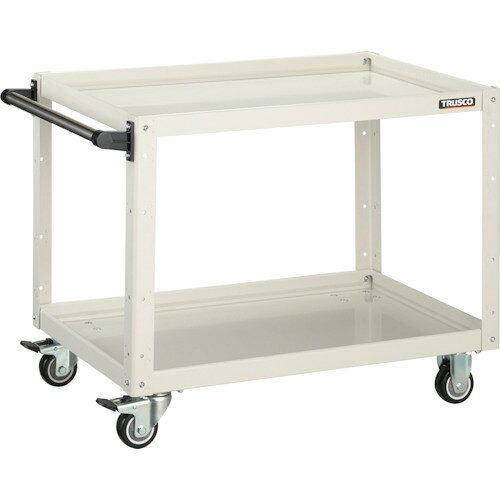 納期について：メーカー直送品(代引き不可)【DIY 工具 ツール トラスコ中山 オレンジブック TRUSCO 工事book トラスコ 】メーカー名：トラスコ中山(株)【 特長 】・車輪と共に車軸もロックするダブルロック仕様のキャスターです。また、キャスターを底板に取り付けることにより、キャスターが飛び出しにくい構造になっており、車輪が邪魔になりません。・アングル支柱に突起を出し、棚板を固定することにより縦横のゆれを軽減します。・棚板は皿型・フラット型の表裏両面使用できます。・棚板の組付けは、内側にフランジ付ナットを使用しているため、外側から六角レンチで締め付けることで組み立てが可能です。【 用途 】・工場内の運搬作業や、ピッキング作業に、またライン作業における工具置き台、部品、商品の仮置きに。 仕様品名　　TRUSCO ツールワゴン イーグルワゴン 750X500XH600 ウレタン車輪 ホワイト品番　　EGW-672U-W最大積載量(kg/台)　　250均等積載量(kg/段)　　120色　　ホワイト間口(mm)　　829奥行(mm)　　500高さ(mm)　　600段数(段)　　2均等積載量(kg/段)棚板　　120キャスター径(mm)　　75こぼれ止め高さ(mm)　　40棚板　　こぼれ止め付棚板(表裏両用)キャスター　　自在式(Wストッパー付) 75mm(2個) 固定式 75mm(2個)特許第4866138号登録商品【 材質／仕上 】本体:スチール/キャスター金具:スチール/車輪:ウレタン質量　　14.84kg【 注意 】●「最大積載量」とは、各棚板の表面に均一に荷重をかけた場合に、耐えられる重さの合計をいいます。●「均等積載量」とは、棚板の表面に均一に荷重をかけた場合に、耐えられる重さをいいます。&nbsp;　