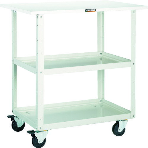 【ポイント10倍】トラスコ中山(株) TRUSCO ツールワゴン イーグルワゴン 600×400×H750 天板付 4輪自在 ..