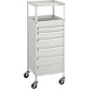 【ポイント10倍】トラスコ中山(株) TRUSCO ミニキャビネットワゴン400X440X880LVR-662付 ホワイト MCW-662W 【DIY 工具 T...