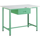 【ポイント10倍】トラスコ中山(株) TRUSCO 軽荷重立作業台(300kg)HAE型 900X600XH900 1段引出付 ヤンググリーン色 HAE-096...