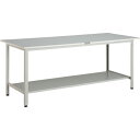 【ポイント10倍】トラスコ中山(株) TRUSCO 軽荷重作業台(300kg)AE型 1800X750XH740 下棚2枚付 ホワイト色 RAE-1800LT2...