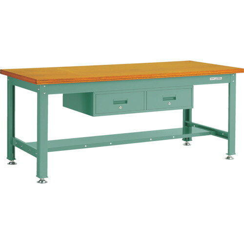 【ポイント10倍】トラスコ中山(株) TRUSCO 中荷重作業台(2000kg)DW型 1800X900XH740 2列引出付 グリーン色 SDW-1809FL2 【DIY 工具 TRUSCO トラスコ 】【おしゃれ おすすめ】[CB99]