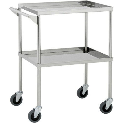 【ポイント10倍】米澤 ステンレスワゴン 2段 自在キャスター付き 間口600mm 奥行450mm 高さ836mm SUS-2..