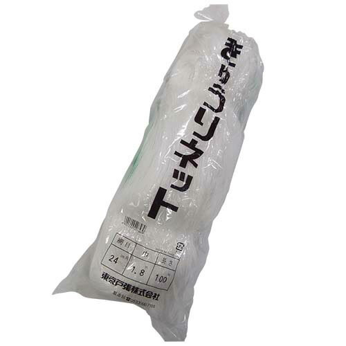 東京戸張 キュウリネット(支柱ネット) 24cm角 1.8m×100m [白緑] WB18100 510746 [カラー:白/緑] 【菜園..