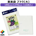 第一ビニール 果実袋 ブドウ(大) 270mm×190mm (100枚入りパック) 【果実袋 害虫予防 傷予防 キズ予防 くだもの袋 フルーツ袋 ブドウ袋 葡萄用 袋 袋かけ 袋掛け 寒冷対策 掛袋 鳥対策 害虫対策 風雨保護】【ぶどう 葡萄 ぶどう袋】【おしゃれ おすすめ】 CB99