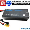 Herewin 農業用 ドローン用 バッテリー 12000mAh/6S/20C 【農業用ドローン 農薬散布ドローン 大型ドローン ヒラキ ドローン FarmX DJI 農業用ドローン 導入 運用 整備 農作業 省力化 オプション品 消耗品 交換 取り替え メンテナンス 部品】
