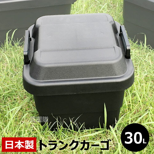 【日本製】トラスコ中山 株 TRUSCO トランクカーゴ 30L 黒 BLKC-30 【DIY 工具 TRUSCO トラスコ 日本製 コンテナボックス 収納ボックス 収納ケース 座れる ハードケース ハードボックス フタ付き おしゃれ アウトドア キャンプ】【おしゃれ おすすめ】[CB99]