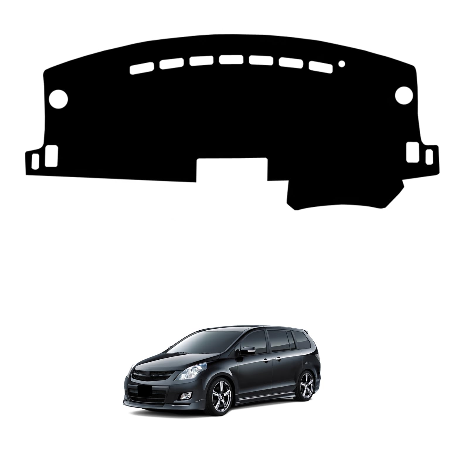 マツダMPV LY系 2006年~2016年 用の ダッシュボードマット 簡単取付 ダッシュボードカバー 反射軽減 日焼け防止 劣化防止 保護マット 簡単取付 カー用品 [並行輸入品]