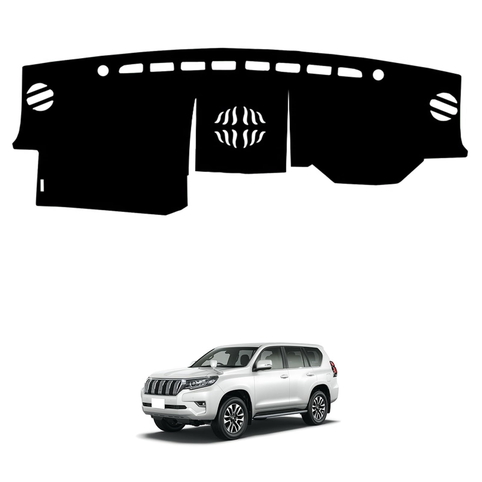 専用設計 ダッシュボードマット トヨタ プラド150系 後期 2018年~2023年 ダッシュボードカバー ポリエステル素材 日焼け防止 反射軽減 滑り止め仕様 保護マット 簡単取付 カー用品 [並行輸入品]