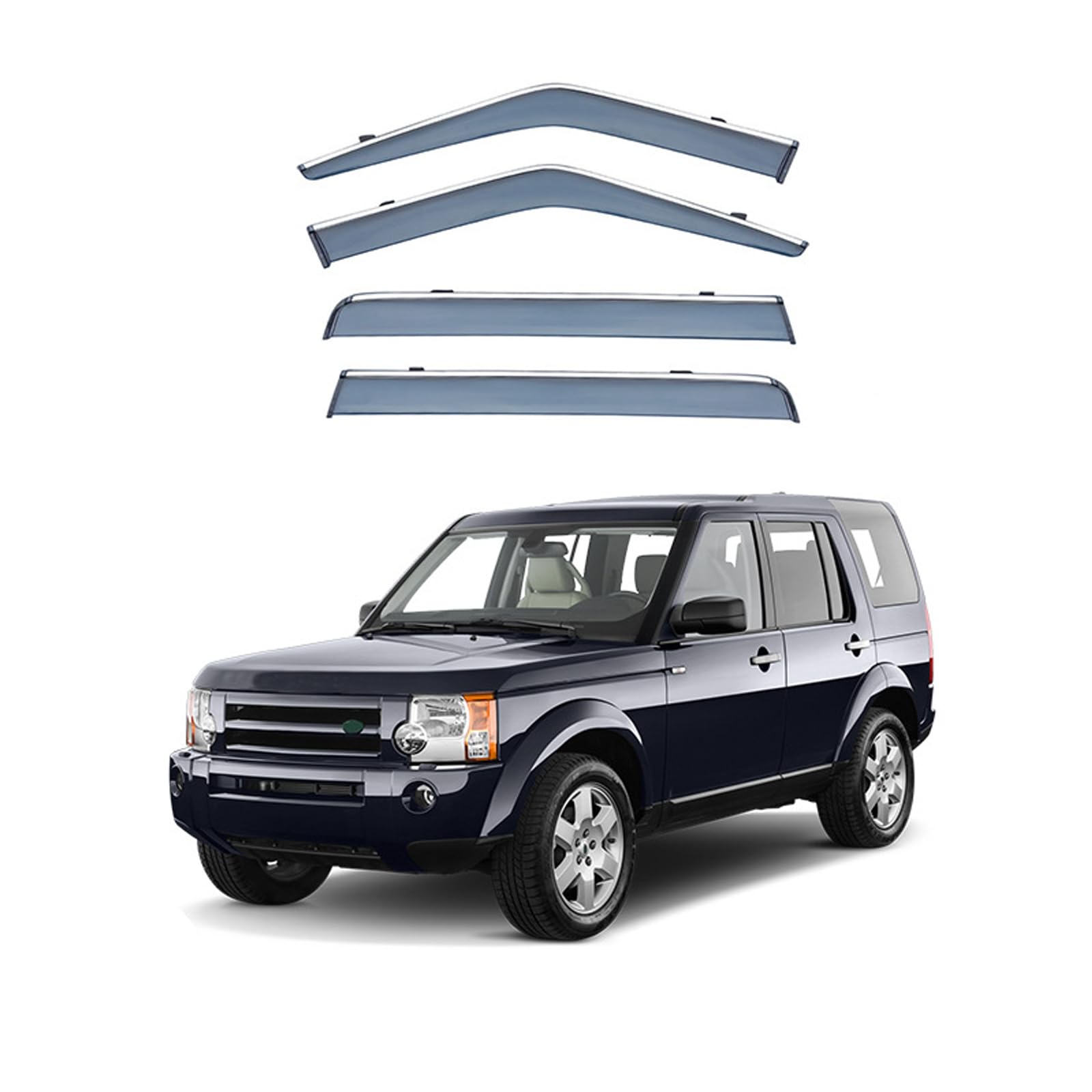 ランドローバー ディスカバリー 5 2017- ドアバイザー 社外品 車用 サイドバイザー 車種専用設計 アクリルバイザー 自動車バイザ カーレインシールド