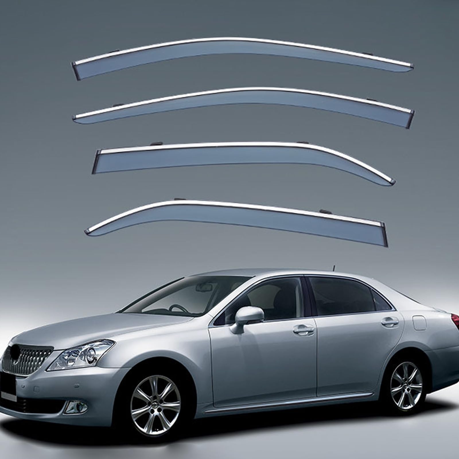 車用 サイドバイザー に適合 トヨタ クラウン 2011-2014 ドアバイザー バイザー 車種専用設計 カーレイ..