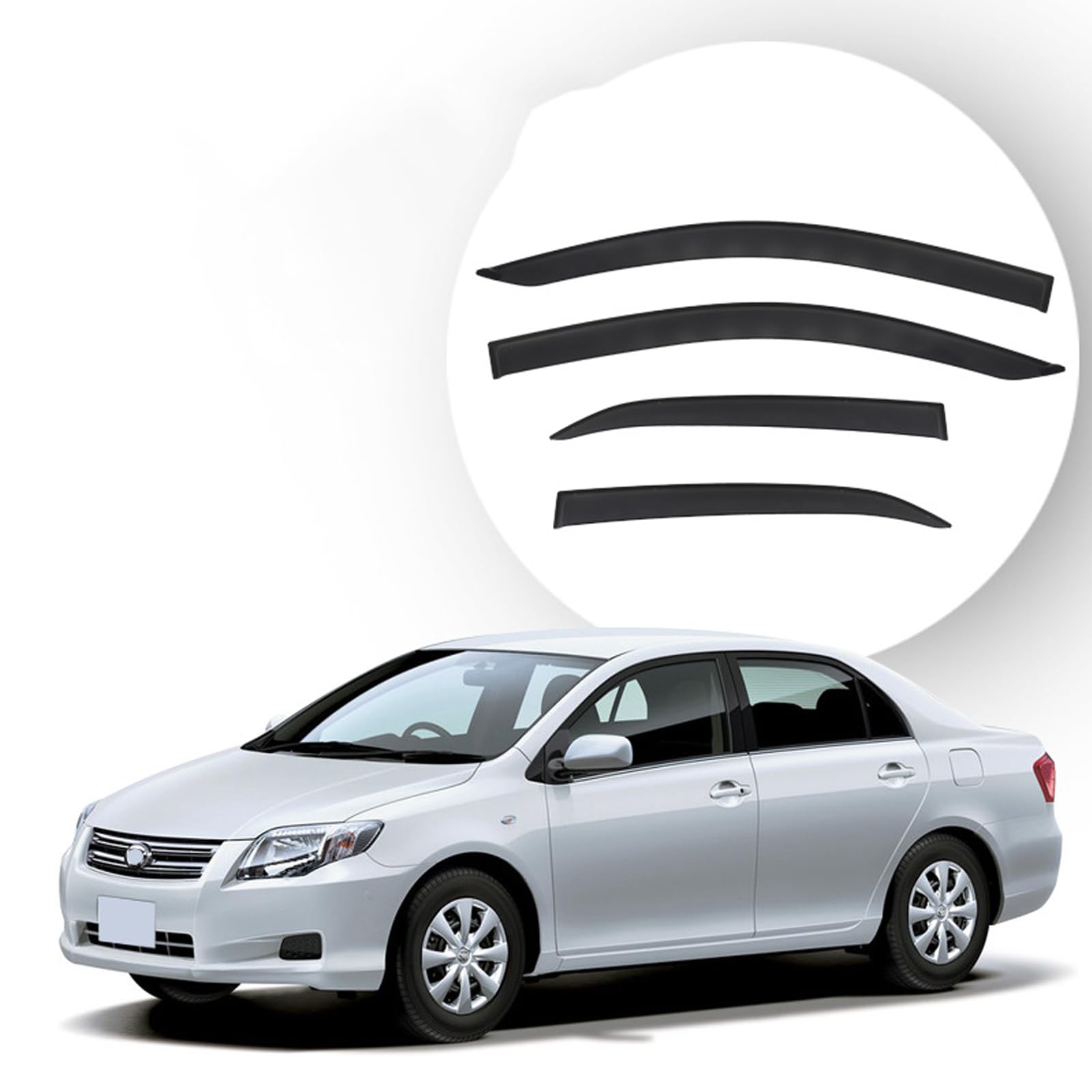 ドアバイザー ウインドウ トヨタ カローラアクシオ 2007-2011 車用 サイドバイザー スモーク 運転席 助..