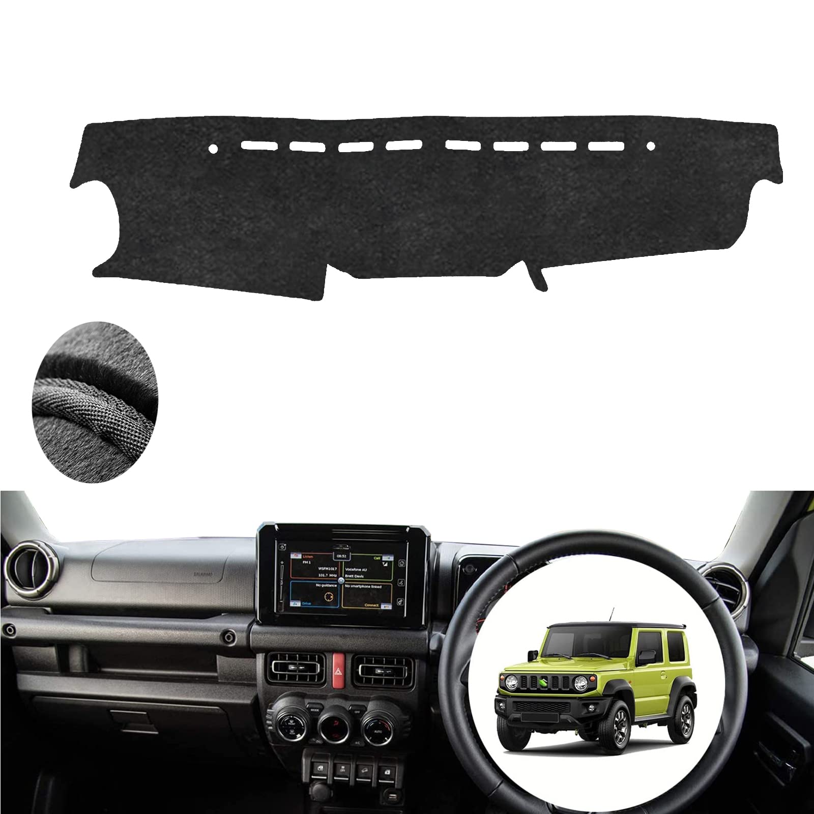 2023 新型 ダッシュボードマット スズキ ジムニーJIMNY JB64 JB74 H30.7~現行に適用 ダッシュボードマ..