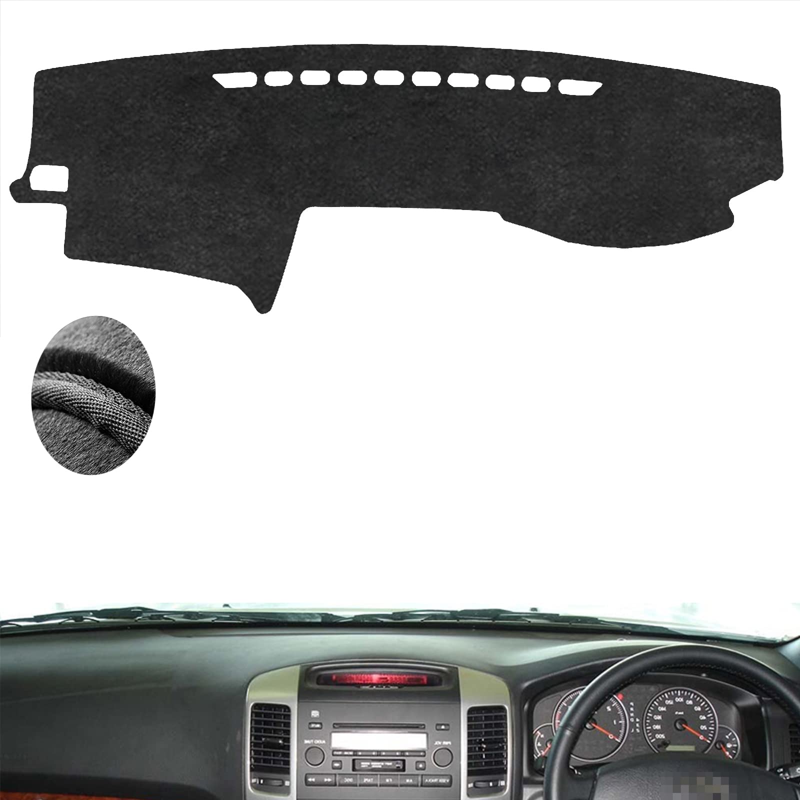 トヨタプラド(2700) 2003~2009 ダッシュボードマット ダッシュボードカバー 車型専用設計 劣化防止 内装パーツ フランネル素材 インテリアパーツ ダッシュマット