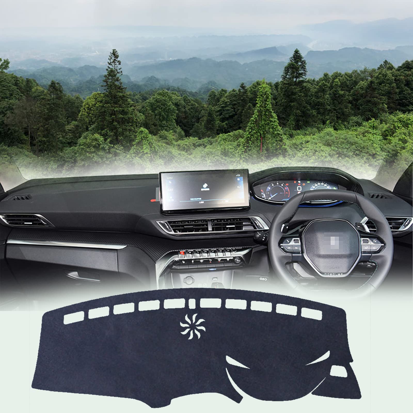 ダッシュボードパッド右ハンドルプジョー 3008 GT 5008 2017 2018 2019 2020専用 ダッシュボードマット日焼け防止 保護マット UVカット アクセサリー インテリア