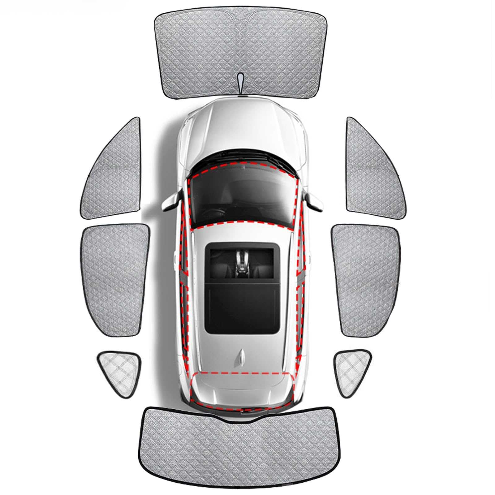 車用サンシェード ニッサン セレナ C27系 2016年8月~2022年 に適用 フロントサンシェード SERENA C27 サイドサンシェード 遮光シェード 車窓日よけ 車中泊 仮眠 マルチサンシェード 全窓用 6層構造 断熱 紫外線 プライバシー保護 簡単着脱