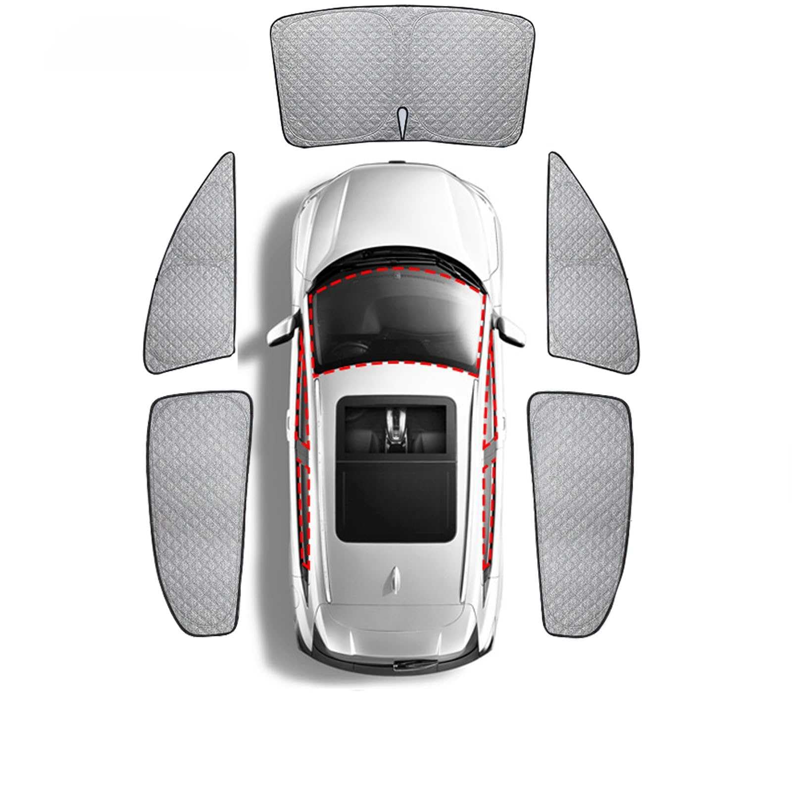 車用サンシェード マツダ デミオ DJ系 2014年9月〜2019年 に適用 マツダ デミオ フロントサンシェード マツダ デミオ サイドサンシェード 遮光シェード 車窓日よけ 車中泊 仮眠 マルチサンシェード 全窓用 6層構造 断熱 紫外線 プライバシー保護 簡単着脱