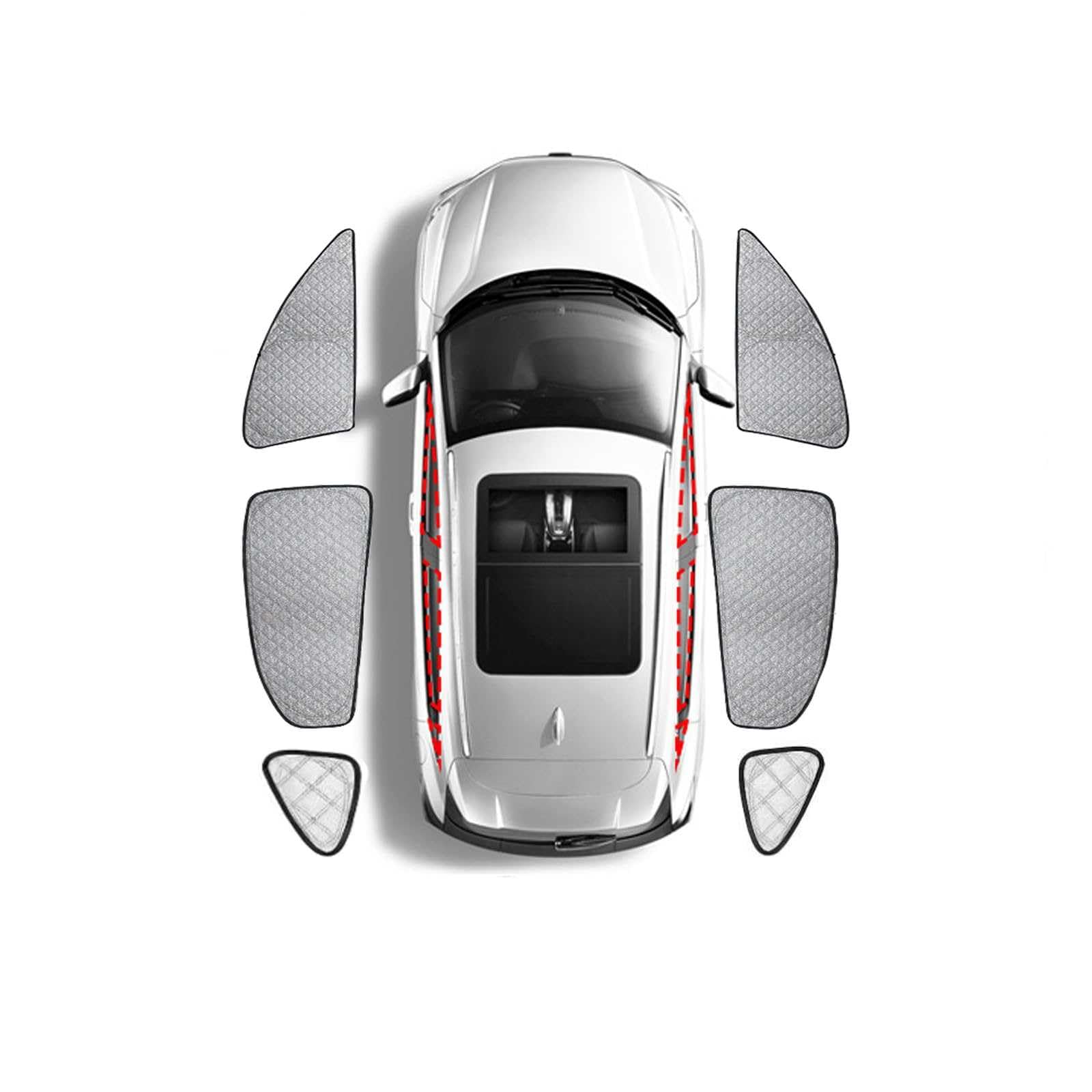 車用サンシェード スバルレヴォーグ VN系 VM系 に適用 フロントサンシェード LEVORG サイドサンシェード 遮光シェード 車窓日よけ 車中泊 仮眠 マルチサンシェード 全窓用 6層構造 断熱 紫外線 プライバシー保護 簡単着脱