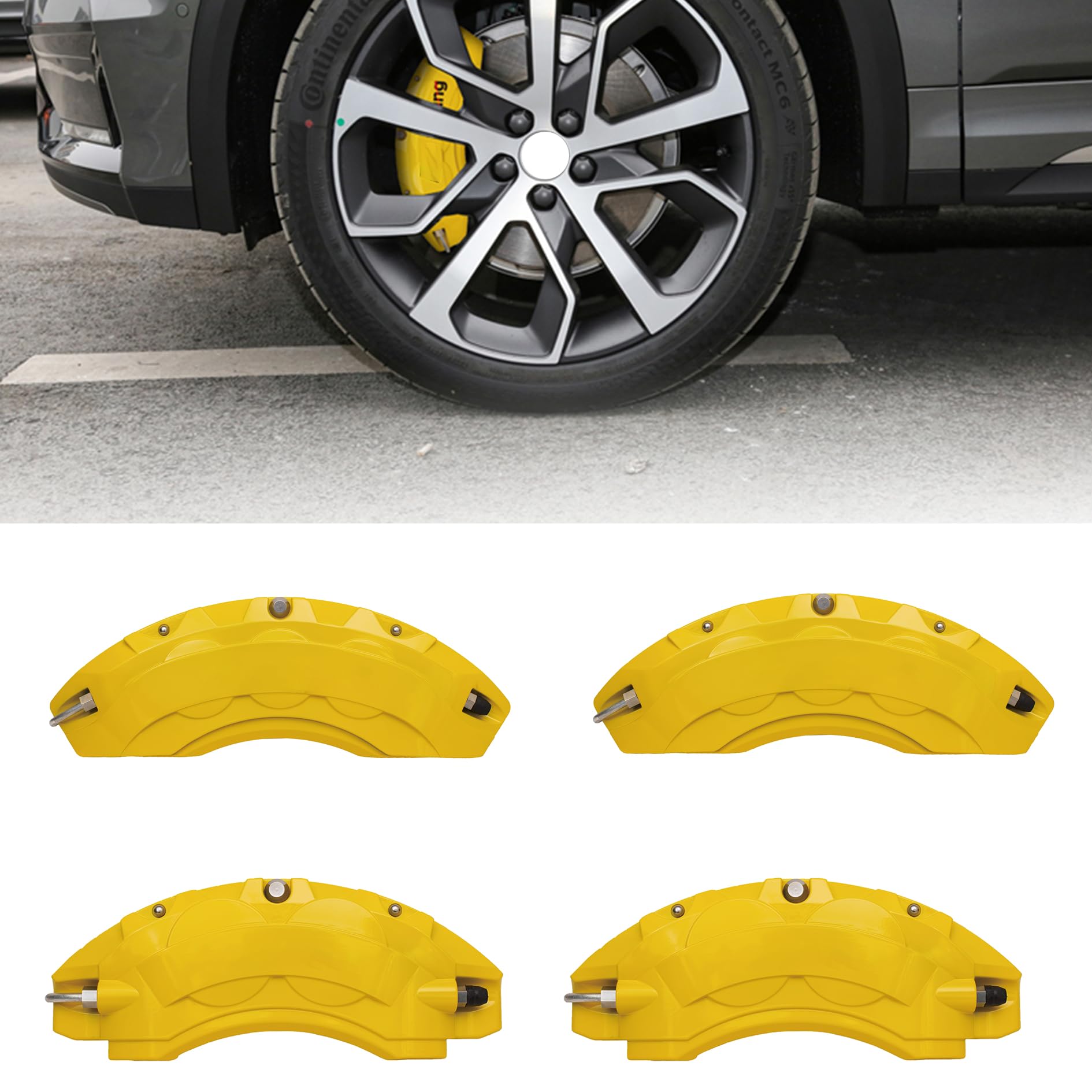 キャリパーカバー トヨタ アルファード/ヴェルファイア 30系 カスタムアルミ製 ブレーキキャリパーカバー フロント&リア 4点セット オーダーメイド 車種専用設計 for Alphard VELLFIRE 2015-2018 前輪後輪キャリパーの写真をお願いします 車両年