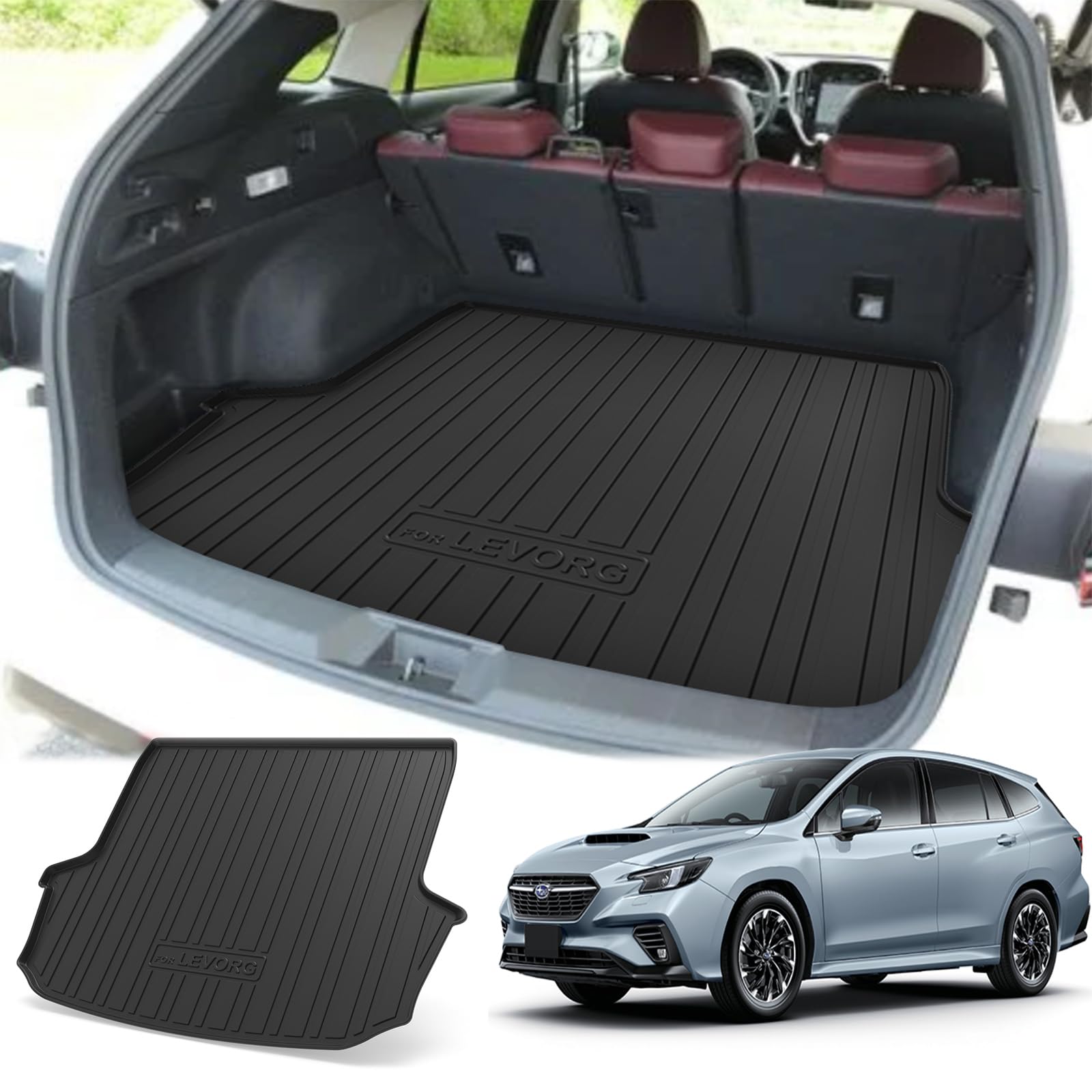 スバル レヴォーグ/レヴォーグ レイバック VN系 (2020年10月〜) 4WD(AWD) ラゲッジマット トランクマット カーゴマット 車種専用設計 汚れ防止 滑り防止 傷防止 立体フロアマット内装 3Dラゲージトレイ 3Dラゲッジマット マット 保護パーツ 取付簡単